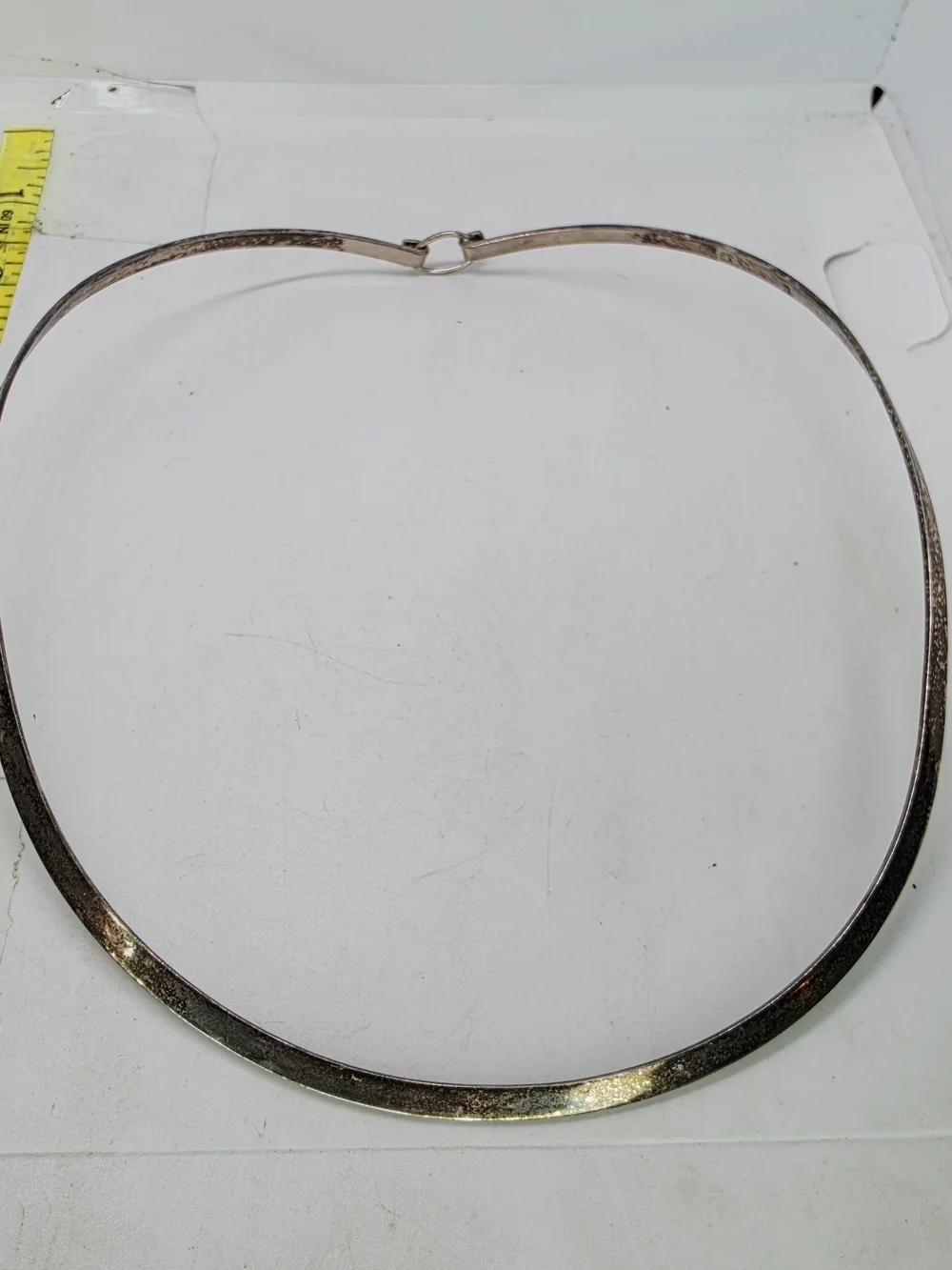 Vintage Sterling Silver 925 Mexico Open Cuff Neck Choker Collar Minimal Necklace